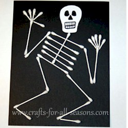 Q-Tip Skeleton Craft Q-Tip Skeleton Craft